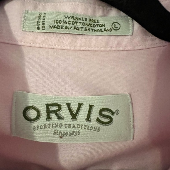 Orvis brand 100% cotton wrinkle free fabric size L (J105) - Picture 2 of 9